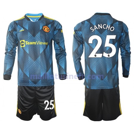 Maillot de Foot Manchester United Jadon Sancho 25 Troisième 2021-22 Manches Longues - Enfant Maillot de Foot Manchester United Jadon Sancho 25 Troisième 2021-22 Manches Longues - Enfant